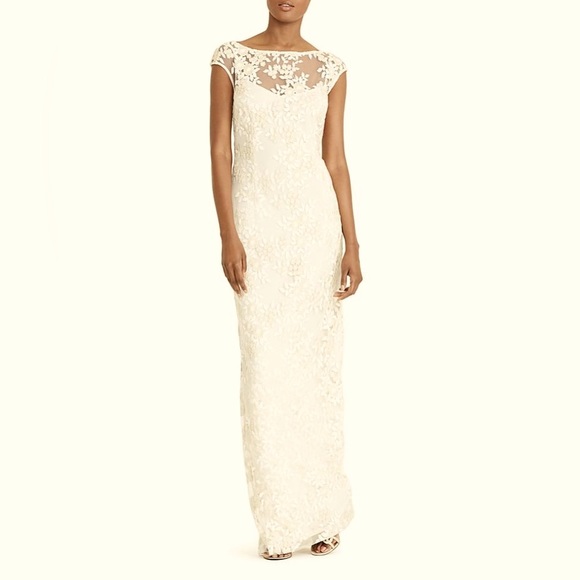 Ralph Lauren embroidered sheath gown - Picture 1 of 7